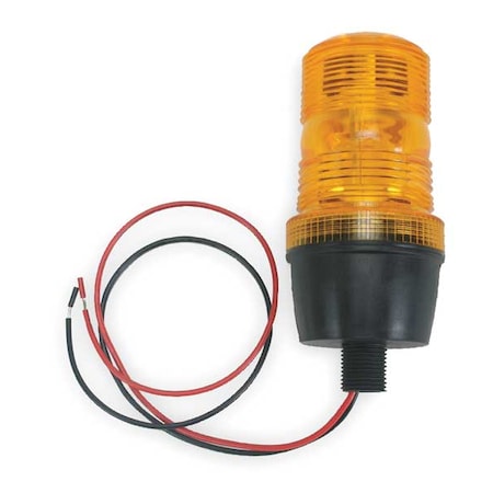 Warning Light, Amber, Strobe Tube, 12 to 80V DC, 72 FPM, 2 3/4 in Dia., (M) 1/2 in NPT MPN:2ERN8