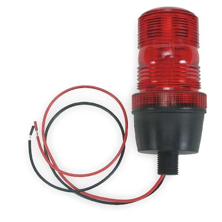 Warning Light, Red, Strobe Tube, 12 to 80V DC, 72 FPM, 2 3/4 in Dia., (M) 1/2 in NPT MPN:2ERP1