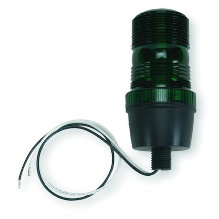 Warning Light, Green, Strobe Tube, 120V AC, 72 FPM, 2 3/4 in Dia., (M) 1/2 in NPT MPN:2ERP3