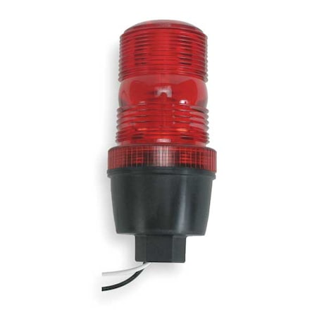 Warning Light, Red, Strobe Tube, 120V AC, 72 FPM, 2 3/4 in Dia., (F) 1/2 in NPT MPN:2ERP6