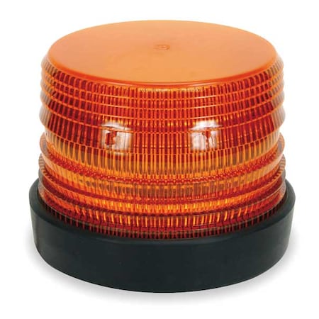 Warning Light, Amber, Strobe Tube, 12 to 80V DC, 72 FPM, 5 3/4 in Dia., Surface MPN:2ERT3