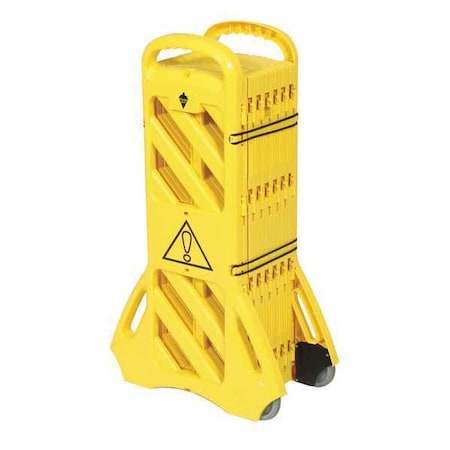 Portable Barricade, Polypropylene, 35 lb, Yellow MPN:2LEB5