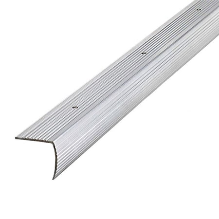 Stair Edging Aluminum Silver, 36 in W x 1/16 in Thick MPN:2RRW3