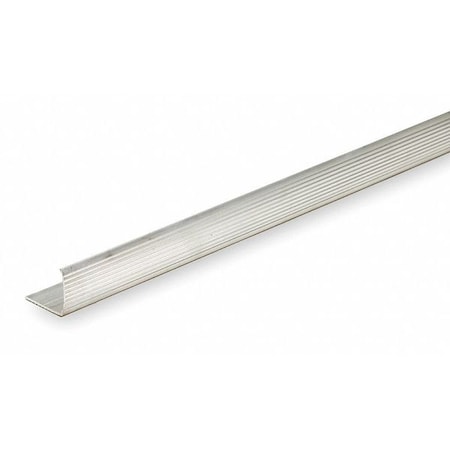 Stair Edging Aluminum Silver, 96 in W x 1/16 in Thick MPN:2RRW5
