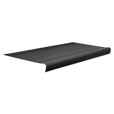 Stair Tread Cover Vinyl Black, 24 in W x 1/8 in Thick MPN:2RRX6