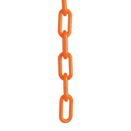 Plastic Chain, Safety Orange, 50 ft Length, Gloss MPN:30012-50