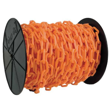 Plastic Chain, Safety Orange, 200 ft Length, Gloss MPN:30112