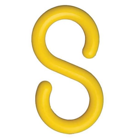 S-Hook for Plastic Chain Barrier, Yellow, 1 237/500 in Length, Gloss MPN:30302-10