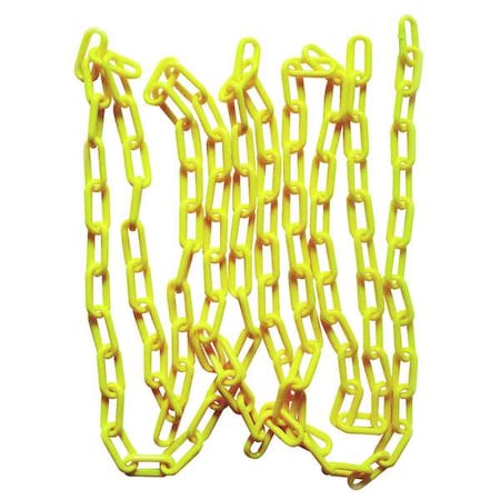 Plastic Chain, Yellow, 100 ft Length, Matte MPN:33L678