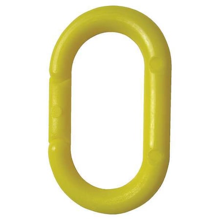 Chain Link for Plastic Chain Barrier, Yellow, 2 in Length, Matte MPN:33L679