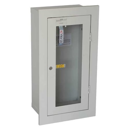 Fire Extinguisher Cabinet, Semi Recessed, 28 in Height, 20 lb MPN:35GX47