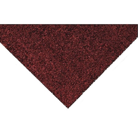 Entrance Mat, Polypropylene, 5/16 in Thick, Burgundy, 4 ft W x 60 ft L MPN:36EA80