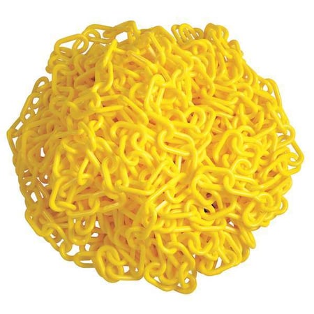 Plastic Chain, 3 In x 100 ft, Yellow MPN:37860