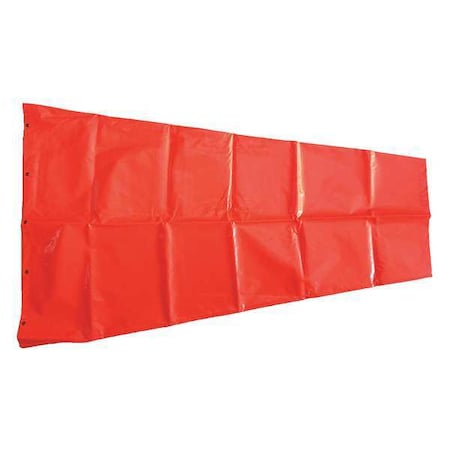 Replacement Windsock, Nylon, 48 in Long, 18 in Throat Diameter, Orange, Windsock Only MPN:3LWE8