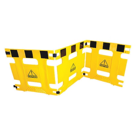 Barricade, Polyethylene, 20 lb, Black/Yellow MPN:3UTN9