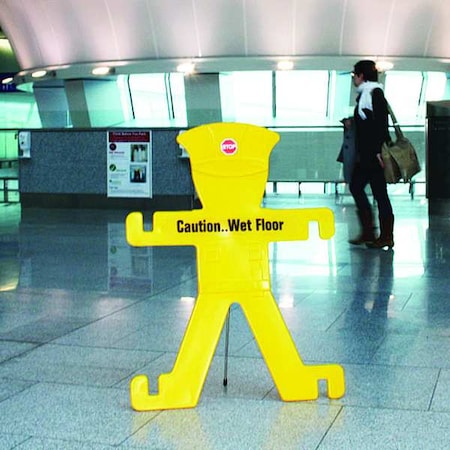 Traffic Barriers, Yellow, Caution Wet Floor, Polyethylene MPN:3UTR4
