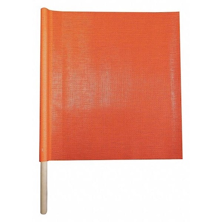 Handheld Warning Flag, Vinyl Coated Mesh, 18 in Height, 24