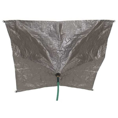 Tarpaulin, Drainage, Cut Size 5x5Ft MPN:3ZRU3