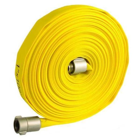 Wildland Fire Hose, Single Jacket, 100 ft Length, 1 in Hose Inside Dia., Polyester Hose Tube MPN:45DV05