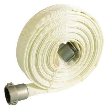 Wildland Fire Hose, Single Jacket, 50 ft Length, 1 1/2 in Hose Inside Dia., Polyester Hose Tube MPN:45DV16