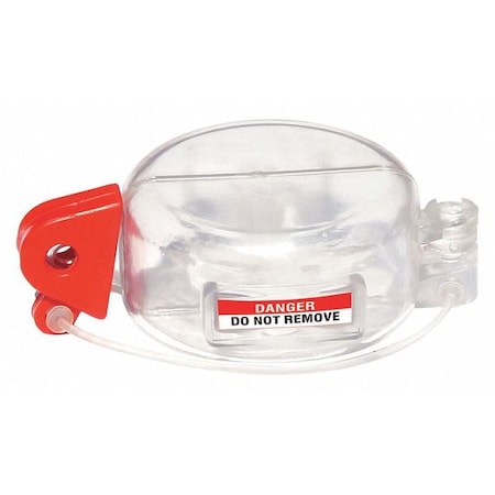 Push Button Lockout, Clear, Acrylic, 1 Max. No. of Padlocks, 1/4 in Max. Shackle Dia. MPN:45MZ65