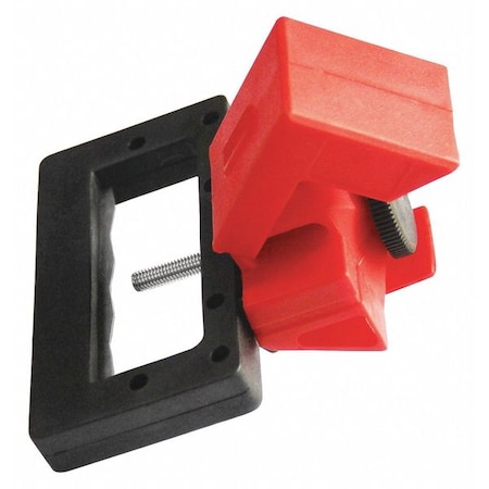 Oversized Breaker Lockout, Red, Polypropylene and Nylon, 1 Max. No. of Padlocks MPN:45MZ70