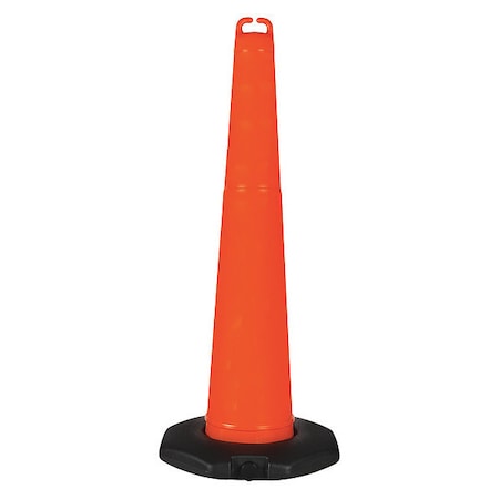 Traffic Cone, Polyethylene, Non-Reflective, 42 in Height, 4.23 lb, Orange MPN:45YJ68