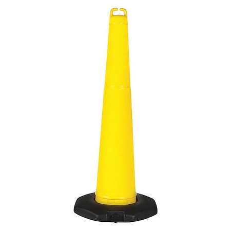 Traffic Cone, Polyethylene, Non-Reflective, 42 in Height, 4.23 lb, Yellow MPN:45YJ70