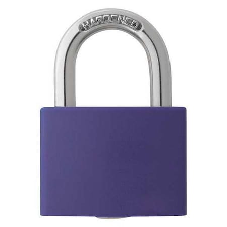 Lockout Padlock, Keyed Different, Aluminum, Purple, 1 in Shackle Height, 1 5/16 in Body Width MPN:48JR29