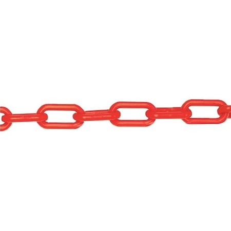 Plastic Chain, Traffic Orange, 50 ft Length, Gloss MPN:50013-50