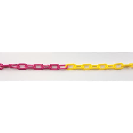 Plastic Chain, Magenta/Yellow, 100 ft Length, Gloss MPN:50030-100