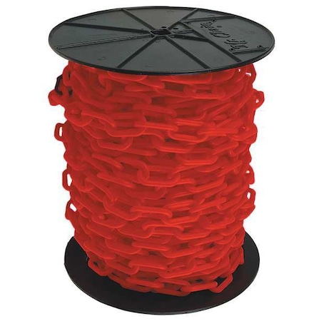 Plastic Chain, Red, 125 ft Length, Gloss MPN:50105