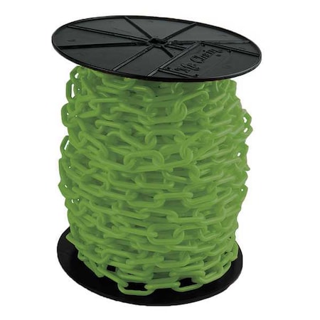 Plastic Chain, Safety Green, 125 ft Length, Gloss MPN:50114