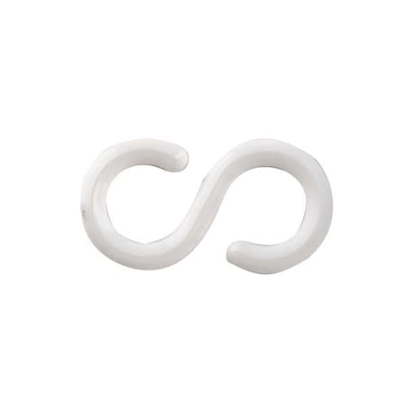 S-Hook for Plastic Chain Barrier, White, 2 3/10 in Length, Gloss MPN:50301-10