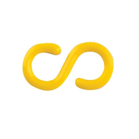 S-Hook for Plastic Chain Barrier, Yellow, 2 3/10 in Length, Gloss MPN:50302-10