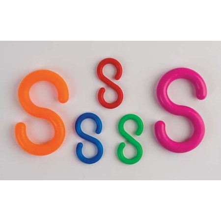 S-Hook for Plastic Chain Barrier, Red, 2 3/10 in Length, Gloss MPN:50305-10