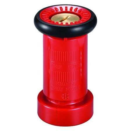 Fire Hose Nozzle, Adjustable Gallonage Nozzle, 1 1/2 in Inlet Size, 80 gpm Max Flow Rate, NST Thread MPN:6AKC8