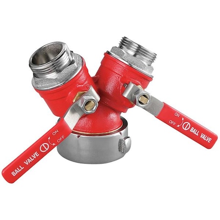 WYE Valve, 2-1/2 NST x 1-1/2 NST, Brass MPN:6AKE2