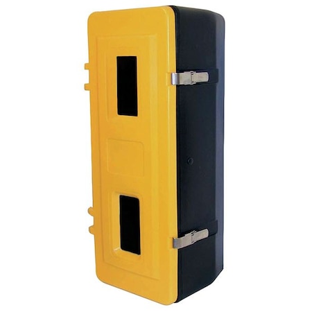 Safety Cabinet, Plastic, 11 3/4 in W x 27 1/2 in H x 10 in D, Yellow MPN:6ATL8