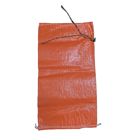 Sand Bag, Polypropylene, 26 in Length, Orange 100 PK MPN:6FGX9