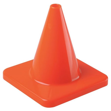 Traffic Cone, PVC, Non-Reflective, 4 in Height, 0.11 lb, Orange MPN:6FGY6