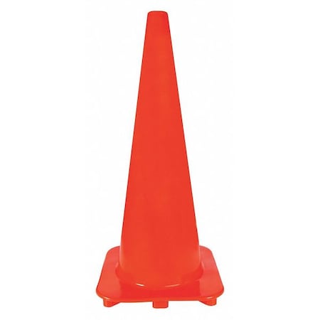 Traffic Cone, PVC, Non-Reflective, 28 in Height, 5 lb, Orange MPN:6FGZ2