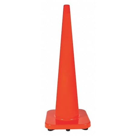 Traffic Cone, PVC, Non-Reflective, 36 in Height, 10 lb, Orange MPN:6FGZ3