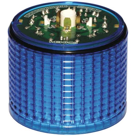 Tower Light Module, 24V AC, 24V DC, Blue, 56 mm Dia., 2 in Height, LED MPN:6JZG4