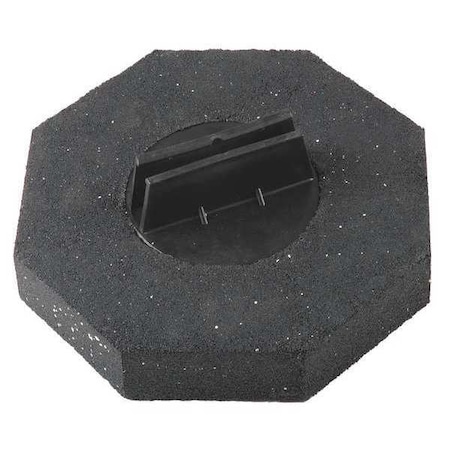 Barricade Weight, Polypropylene/Rubber, 3 in Height, 16 in Length, 16 lb, Black MPN:6RRE1