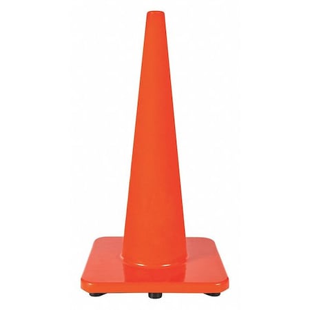 Traffic Cone, PVC, Non-Reflective, 28 in Height, 10 lb, Orange MPN:6VKH0