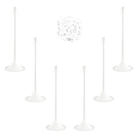 Barrier Post Kit, White, 41 in Post Height, Gloss MPN:71001-6