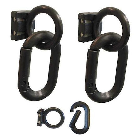 Magnet Ring/Carabiner Kit, Black, Not Applicable Length, Matte MPN:72103
