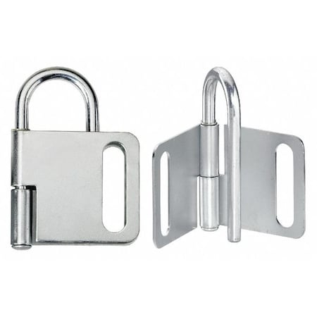 Lockout Hasp, Silver, Steel, 4 Max. No. of Padlocks, 9/32 in Max. Shackle Dia., 1 in Jaw Clearance MPN:7603
