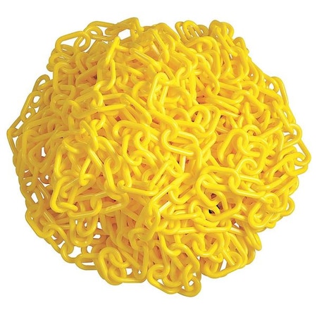 Plastic Chain, Polyethylene, 100 ft Length, Yellow MPN:78234